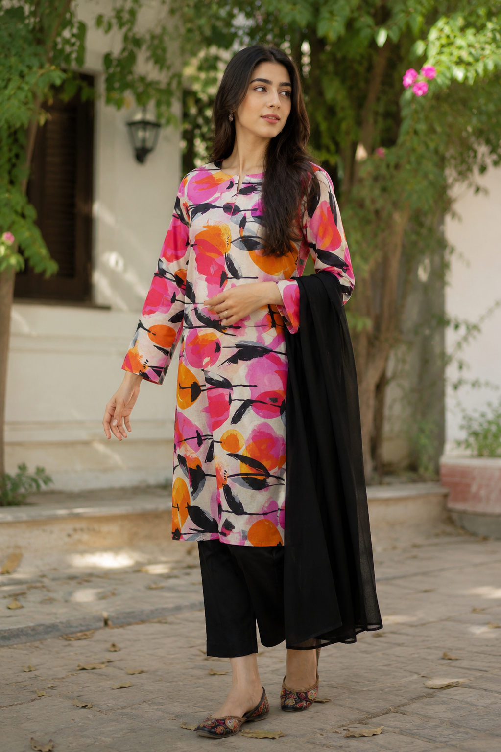 Multicolor Printed 2 Piece Unstitch Lawn Suit